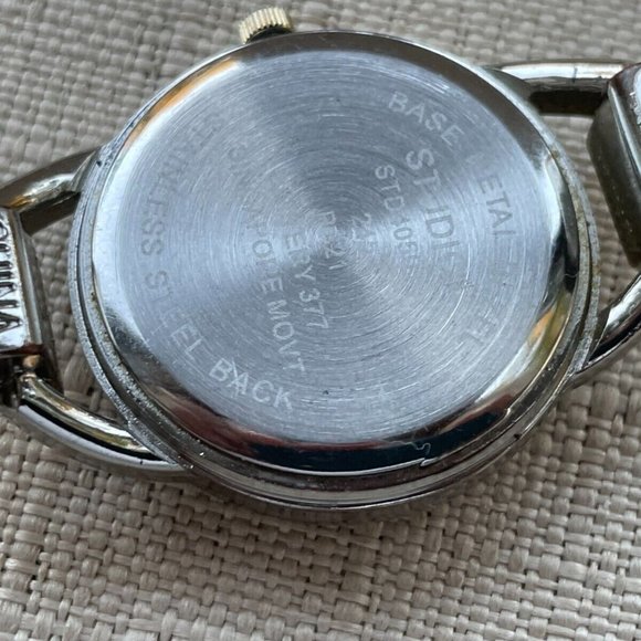 Studio Time Women Wristwatch Quartz Analog Watch Gold/Silver Tone Cuff Band - Picture 8 of 9